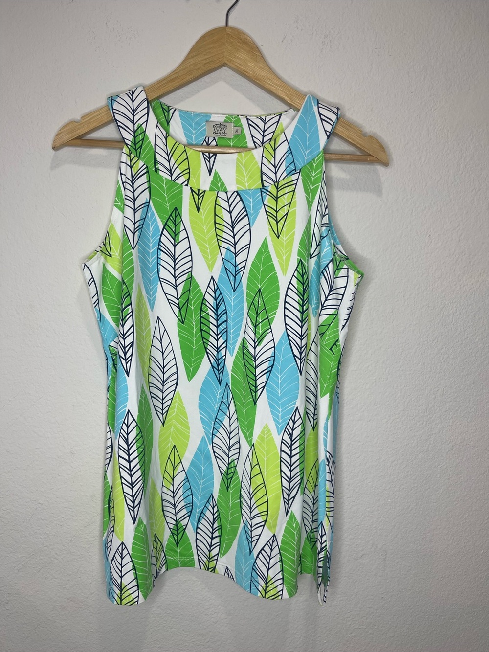 Katherine WaySleeveless Leaf-Print Top - Made in the USA
